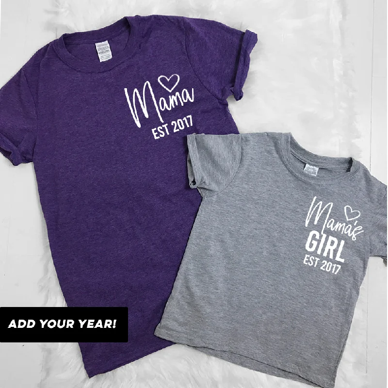 Season Finale Sale Personalised Mama & Girl Established Mum & Kid Matching Tees (MRK X)