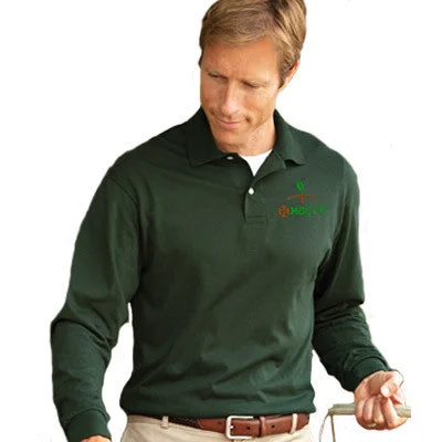 Massive Deals Jerzees 5.6oz, 50/50 Long Sleeve Jersey Polo with SpotShield