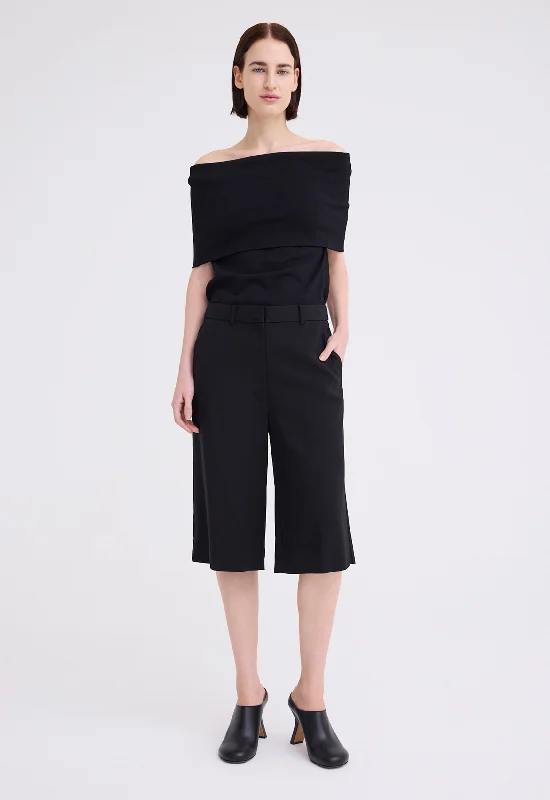 Overstock Veer Tailored Bermuda Short - Black