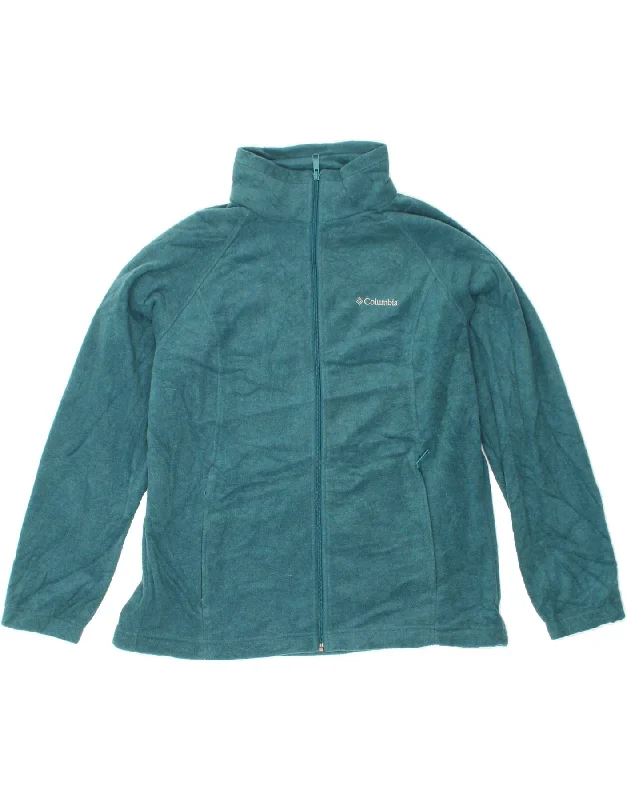 Deep Savings COLUMBIA Womens Fleece Jacket UK 18 XL Blue Polyester