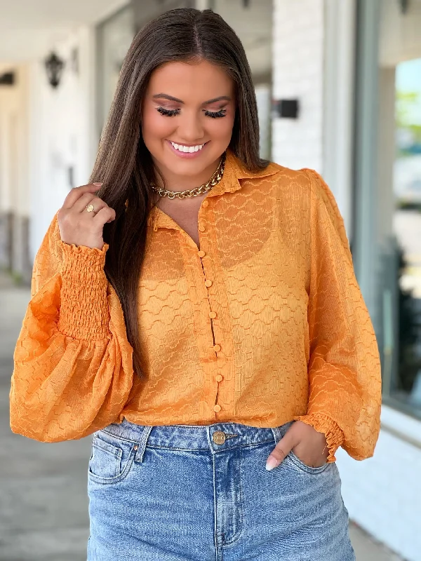 Weekend Deal Melina Shirt- Orange- FINAL SALE