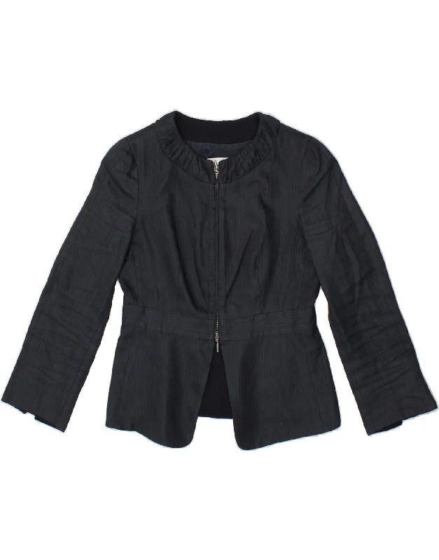Shop and Save ARMANI COLLEZIONI Womens Blazer Jacket EU 40 Medium Navy Blue Pinstripe Shop and Save ARMANI COLLEZIONI Womens Blazer Jacket EU 40 Medium Navy Blue Pinstripe