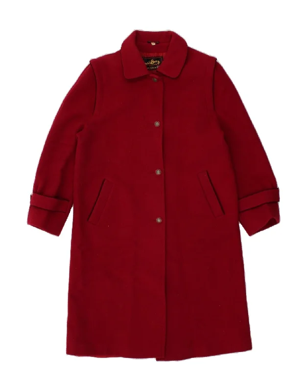 Exclusive Preview VINTAGE Womens Overcoat UK 16 Large Red Wool