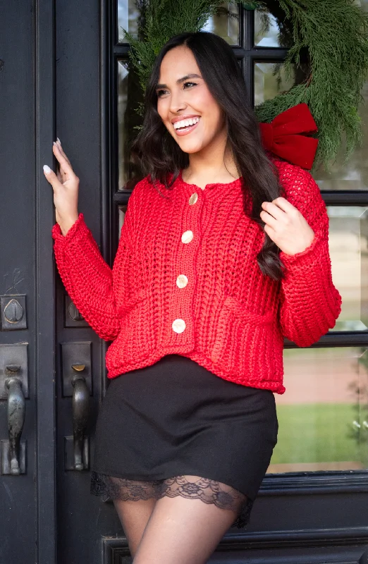 Weekend Deals That Spark Cozy By The Fire Red Crochet Sweater