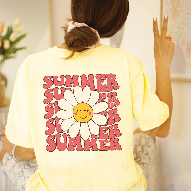 Mega Sale Hello Summer Front & Back Graphic Women's T-shirt