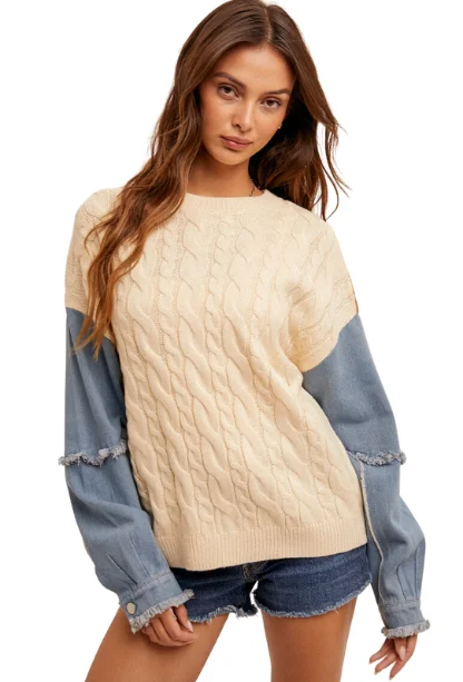 Weekend Deals That Excite Office Hours Denim Sweater