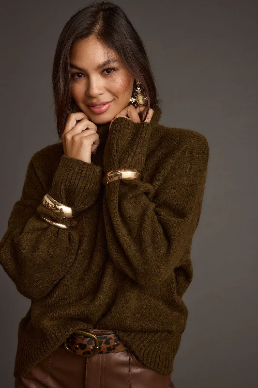 Weekend Bargains to Savor Cedar Oversized Sweater Turtleneck