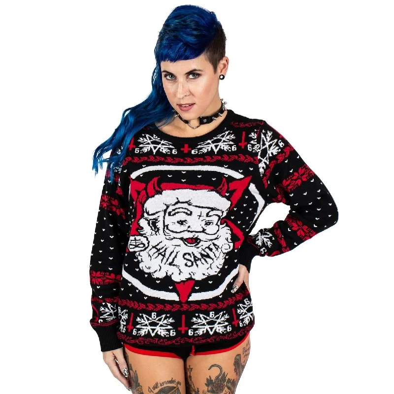 Lowest Rates Hail Santa Satan Knit Christmas Sweater