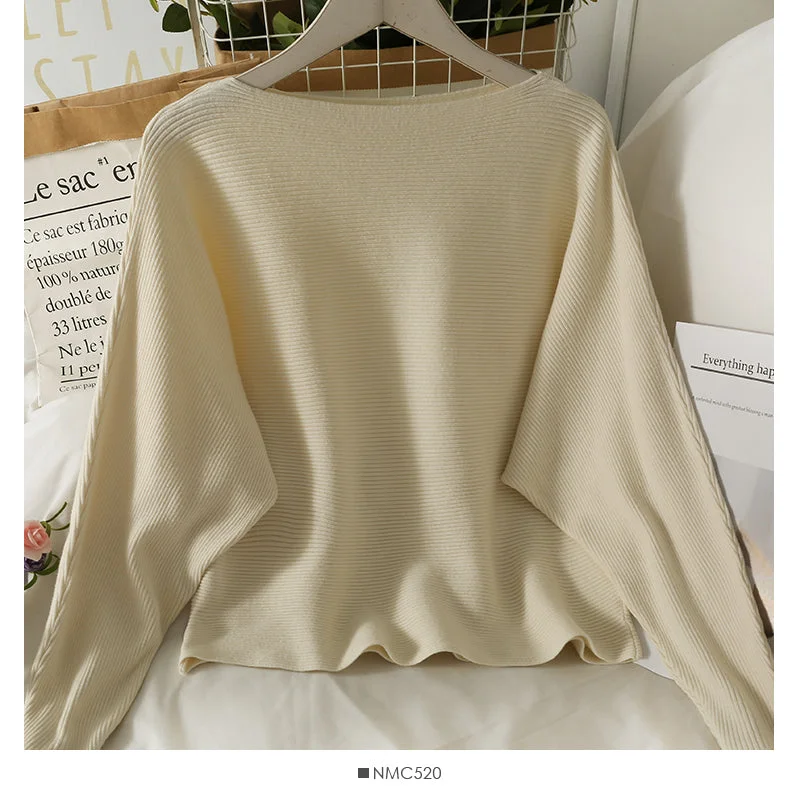Weekend Savings Bonanza Bat sweater women's autumn thin long sleeve tower bottomed top 1993 Weekend Savings Bonanza Bat sweater women's autumn thin long sleeve tower bottomed top 1993