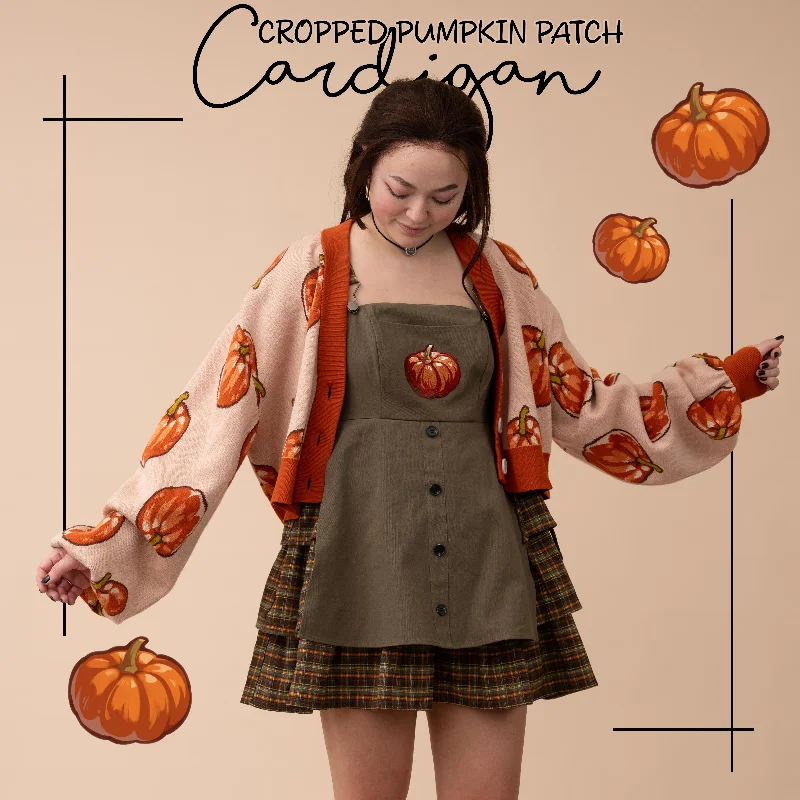 Quick Sale Cropped Pumpkin Patch Cardigan