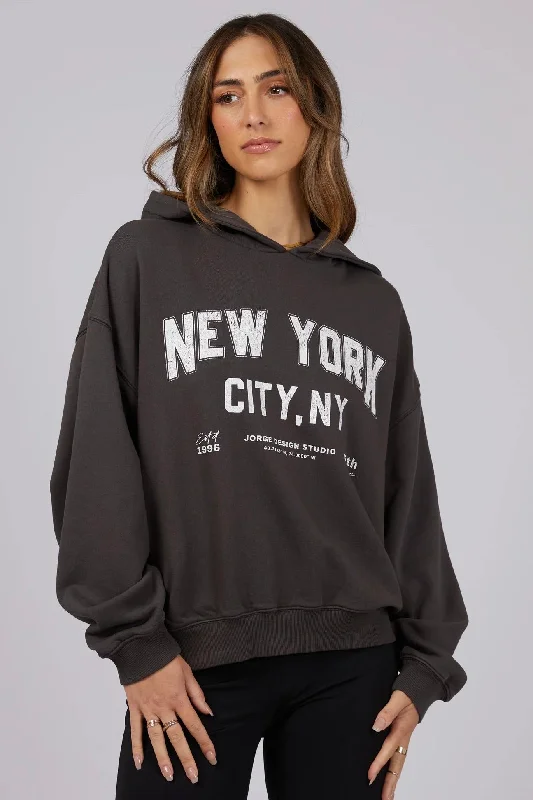 Top Pick New York Washed Black Hoodie