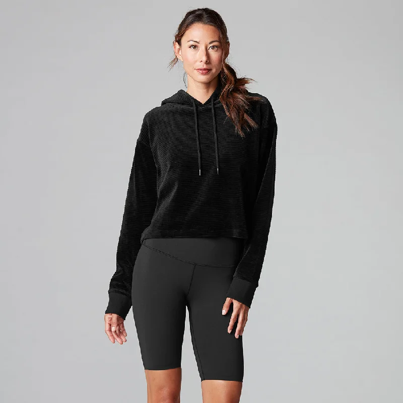Weekend Shopping Bliss Semi Cropped Hoodie *