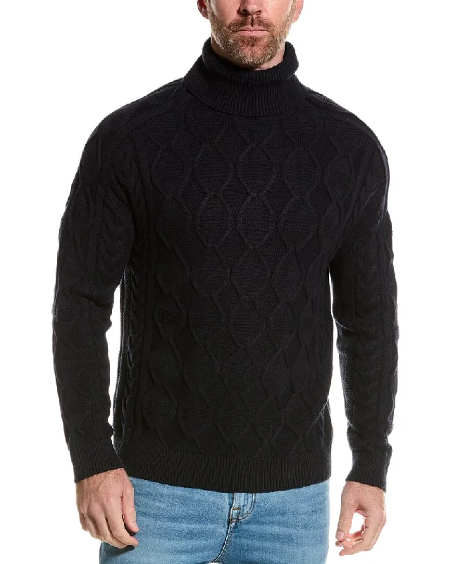 Reiss Alston Cable Wool-Blend Roll Neck Sweater