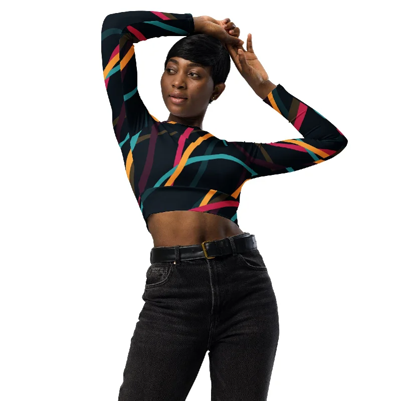 Weekend Deals That Excite SHE REBEL - City Lights Recycled Crop Top UPF 50+