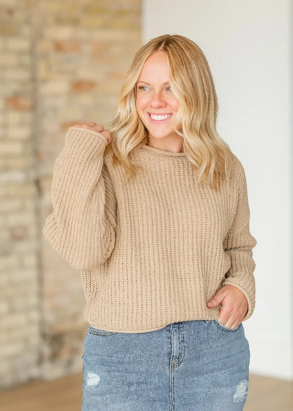 Weekend Deals That Sparkle Astrid Drop Shoulder Chain Knit Sweater - FINAL SALE