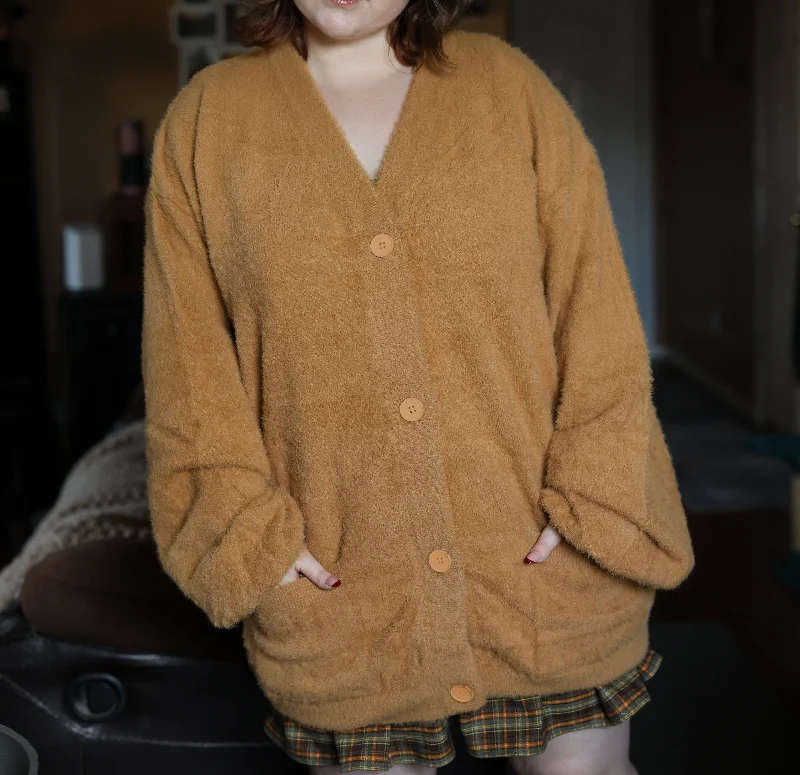 Weekend Shopping Extravaganza (Pre-Order) Fuzzy Beige Cardigan