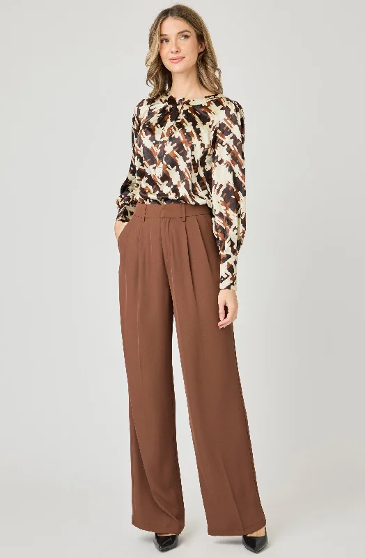 Big Deal Printed Satin Blouse