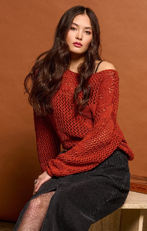 Mega Discount Floral Crochet Sweater