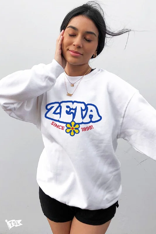 Clearance Event Zeta Tau Alpha Funky Crewneck