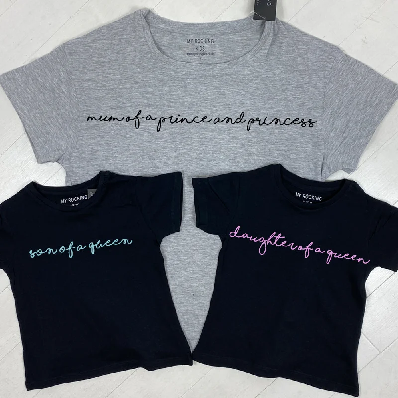 Weekend Deals That Please Mum Of A Prince & Princess Matching T-Shirts (MRK X)