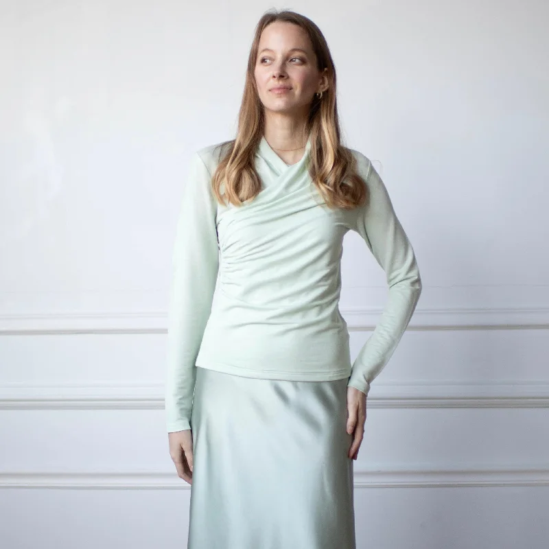Weekend Savings Fiesta Evie Wrap Top | Mint [Final Sale]