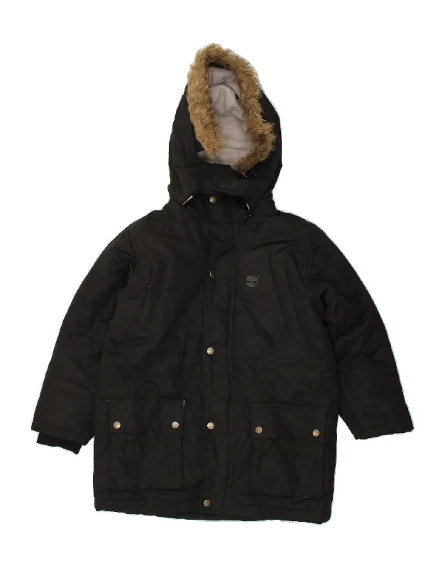 Limited Time TIMBERLAND Womens Hooded Windbreaker Jacket UK 10 Small Black