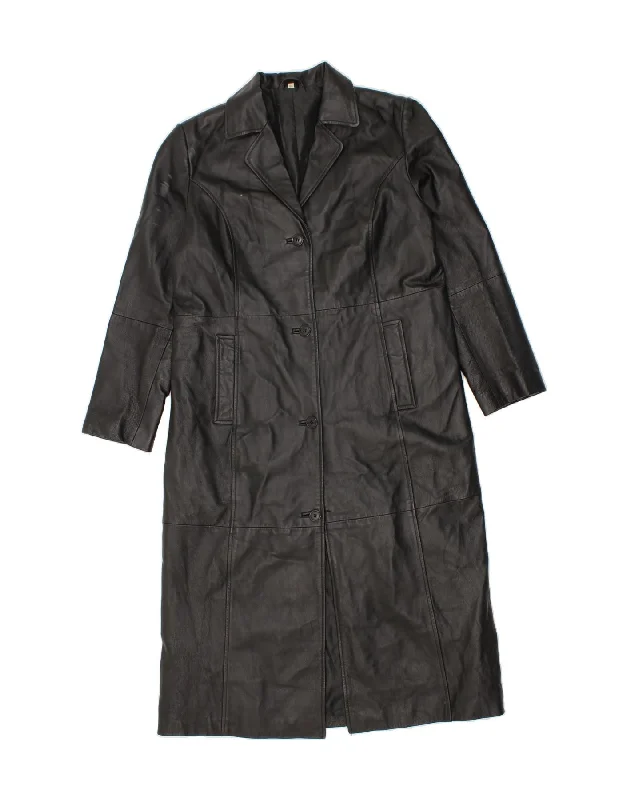 Weekend Special VINTAGE Womens Leather Coat IT 44 Medium Black