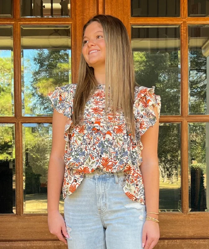 Grand Opening Sale Sandra Floral Sleeveless Top