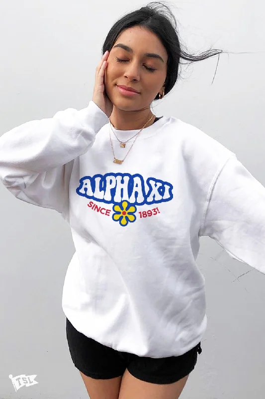 Weekend Flash Sale Alpha Xi Delta Funky Crewneck