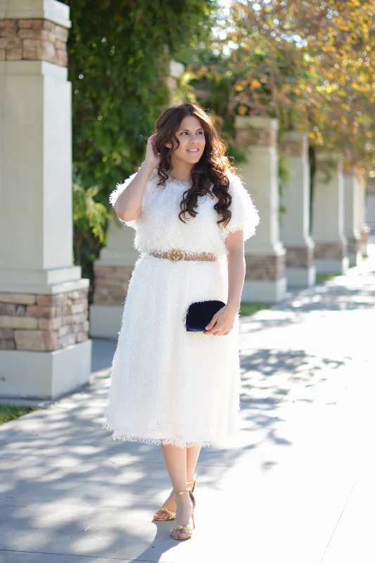 Today’s Deal Cristin Ivory Textured Skirt Set
