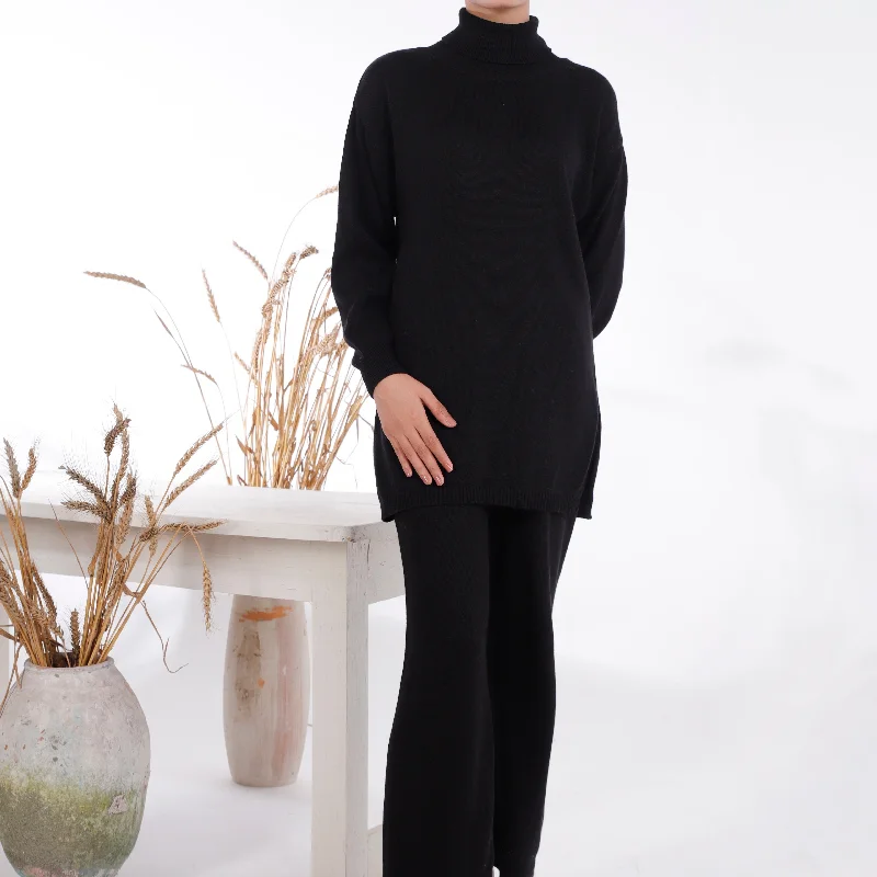 Weekend Bargains to Love Black Sweaters Cord Set PW4855