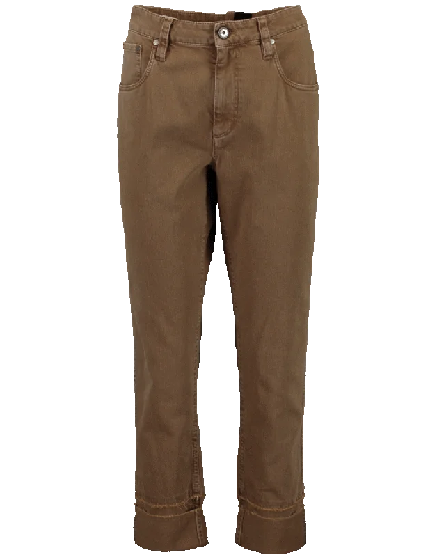 Weekend Specials to Delight Fray Cuff Garment Dye Jean