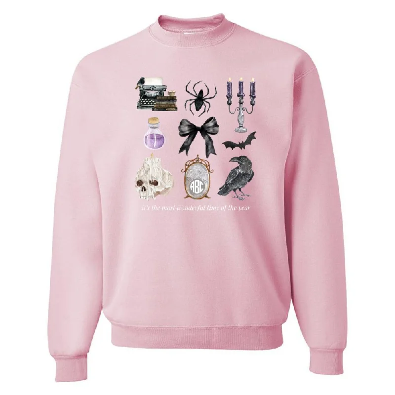 Super Sale Monogrammed 'Most Wonderful Time' Halloween Crewneck Sweatshirt