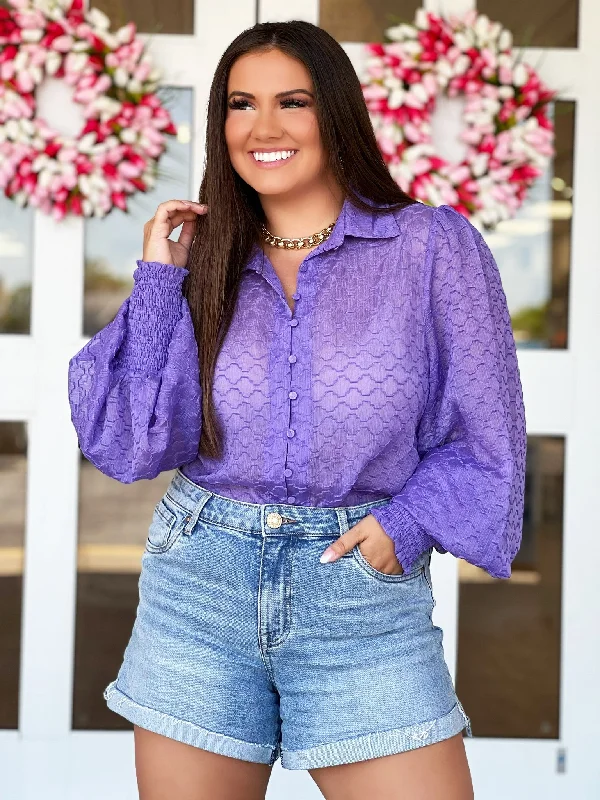 Today’s Deal Melina Shirt- Purple- FINAL SALE
