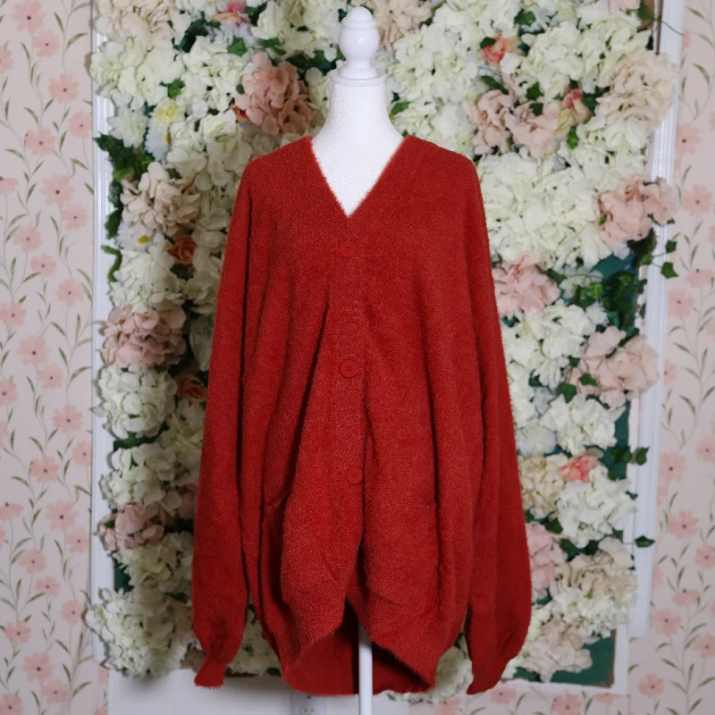 Weekend Offers You Can't Ignore (Pre-Order) Fuzzy Crimson Cardigan
