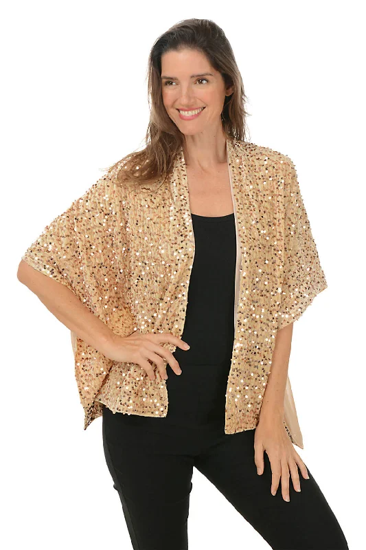Amazing Deals Gold Sequined Velvet Keyhole Wrap