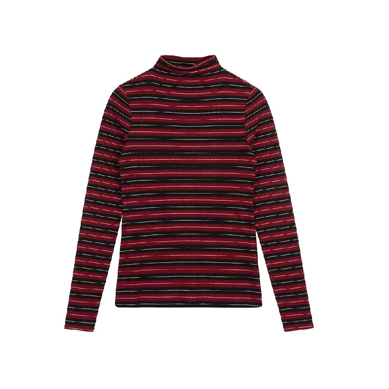 Best Seller Shimmer Mock Turtleneck | Red