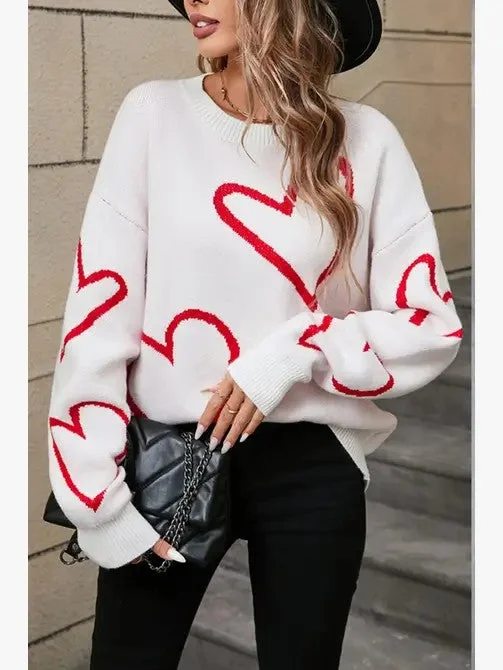 Clearance Event Heart Sweater
