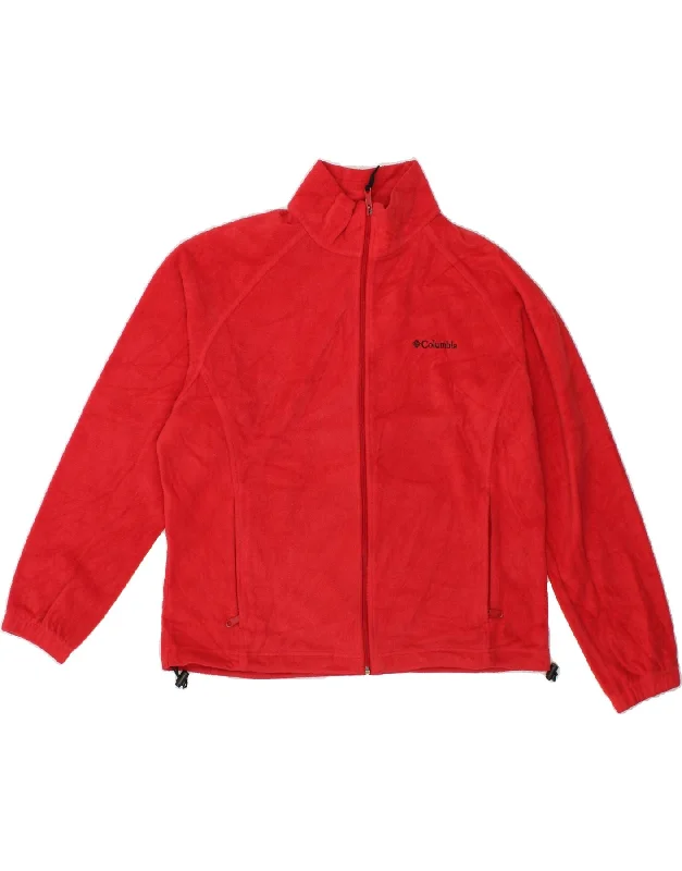 Lowest Price COLUMBIA Womens Fleece Jacket UK 18 XL Red Polyester