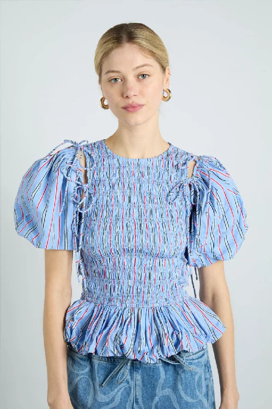 The Best Prices Damson Madder Becca Blouse - Bold Blue Stripe