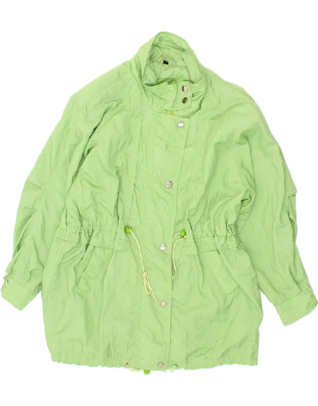Year-End Sale VINTAGE Womens Rain Jacket EU 46 XL Green