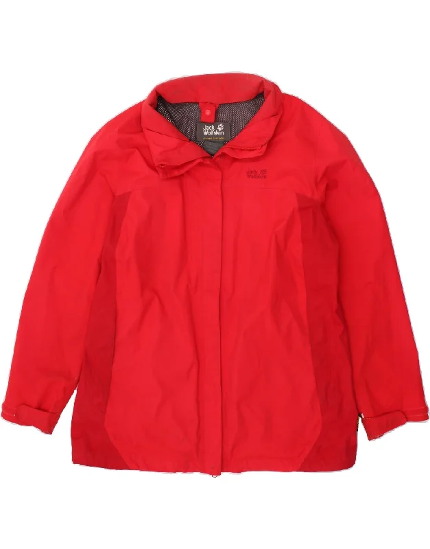 Exclusive Online Offer JACK WOLFSKIN Womens Rain Jacket UK 18 XL Red Colourblock Polyester Exclusive Online Offer JACK WOLFSKIN Womens Rain Jacket UK 18 XL Red Colourblock Polyester