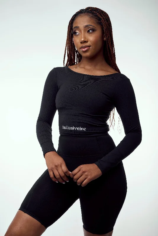 Shop the Weekend Away All-Lift Black Strappy Crop Top