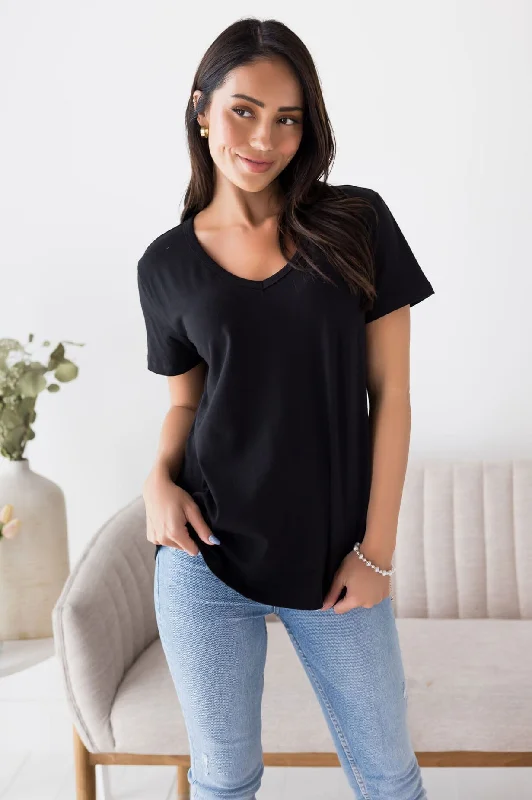 Crazy Deals Not Just Basic V-Neck Tee