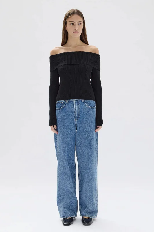 Lowest Price Assembly Cari Off Shoulder Wool Top - Black
