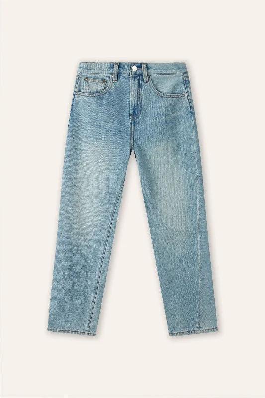 Final Markdown Original twisted high-rise straight-leg jeans (Light blue)
