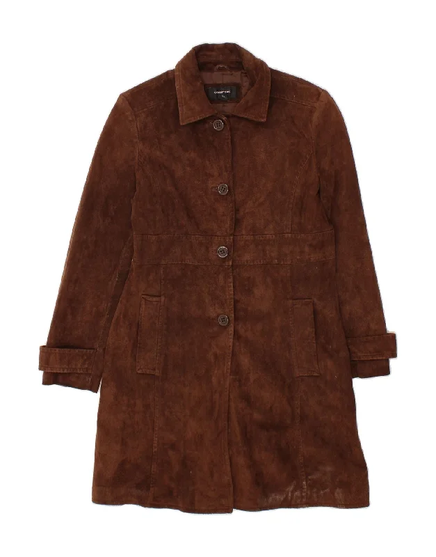 Weekend Deals That Wow COLEBROOK Womens Leather Coat UK 14 Large Brown Leather