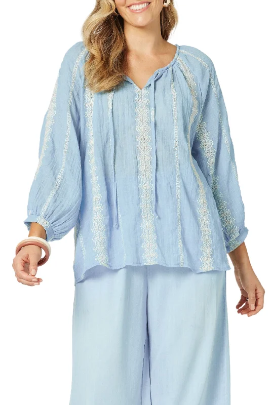 Super Savings SORRENTO EMBROIDERED TOP - 45921HV