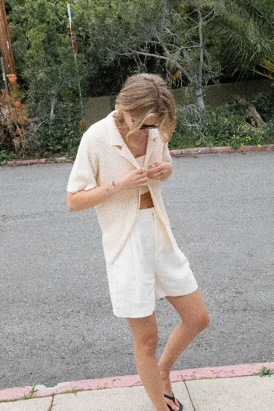 Weekend Shopping Bliss SHORT SLEEVE BUTTON UP CARDIGAN