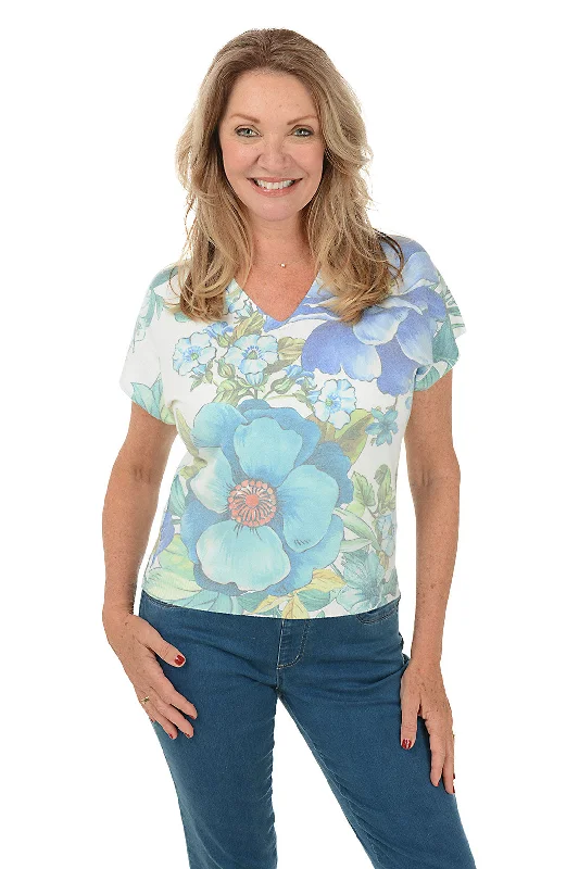 Deal Alert Bluebell V-Neck Shirt Sleeve Sweater